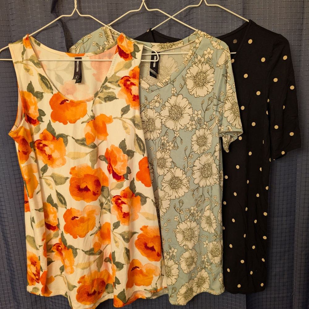 EUC Floral and Polka Dot Women's Tops - Pick one of three available